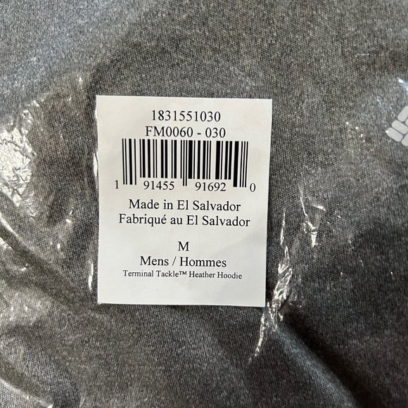 Columbia Terminal Tackle Hoodie Heather NWT - Picture 4 of 7